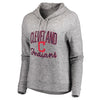 Cleveland Indians Let Loose by RNL Women's Cozy Collection Steadfast Pullover Hoodie - Heathered Gray