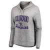 Colorado Rockies Let Loose by RNL Women's Cozy Collection Steadfast Pullover Hoodie - Heathered Gray