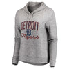 Detroit Tigers Let Loose by RNL Women's Cozy Collection Steadfast Pullover Hoodie - Heathered Gray