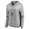 Los Angeles Dodgers Let Loose by RNL Women's Cozy Collection Steadfast Pullover Hoodie - Heathered Gray