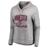 Minnesota Twins Let Loose by RNL Women's Cozy Collection Steadfast Pullover Hoodie - Heathered Gray