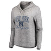 New York Yankees Let Loose by RNL Women's Cozy Collection Steadfast Pullover Hoodie - Heathered Gray