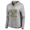 Oakland Athletics Let Loose by RNL Women's Cozy Collection Steadfast Pullover Hoodie - Heathered Gray