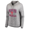 Philadelphia Phillies Let Loose by RNL Women's Cozy Collection Steadfast Pullover Hoodie - Heathered Gray