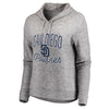 San Diego Padres Let Loose by RNL Women's Cozy Collection Steadfast Pullover Hoodie - Heathered Gray