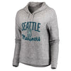 Seattle Mariners Let Loose by RNL Women's Cozy Collection Steadfast Pullover Hoodie - Heathered Gray