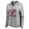 St. Louis Cardinals Let Loose by RNL Women's Cozy Collection Steadfast Pullover Hoodie - Heathered Gray
