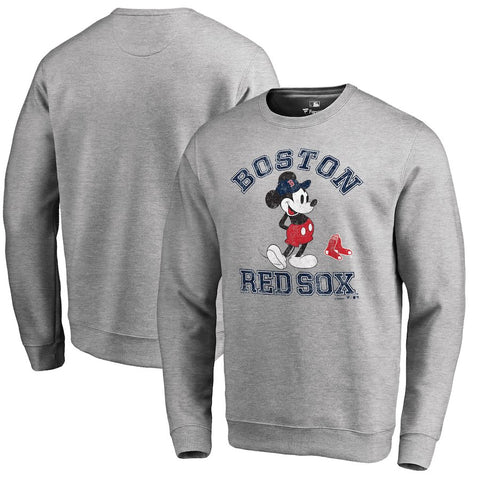 Boston Red Sox   Disney MLB Tradition Pullover Sweatshirt - Heathered Gray