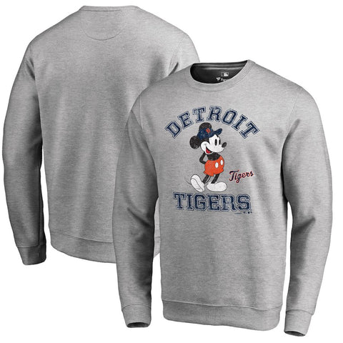 Detroit Tigers   Disney MLB Tradition Pullover Sweatshirt - Heathered Gray