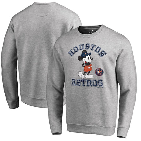 Houston Astros   Disney MLB Tradition Pullover Sweatshirt - Heathered Gray