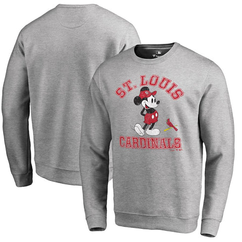 St. Louis Cardinals   Disney MLB Tradition Pullover Sweatshirt - Heathered Gray