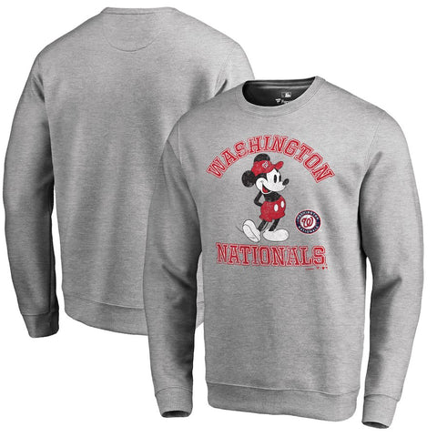 Washington Nationals   Disney MLB Tradition Pullover Sweatshirt - Heathered Gray