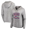Chicago Cubs Let Loose by RNL Women's Cozy Collection Steadfast Pullover Hoodie - Heathered Gray
