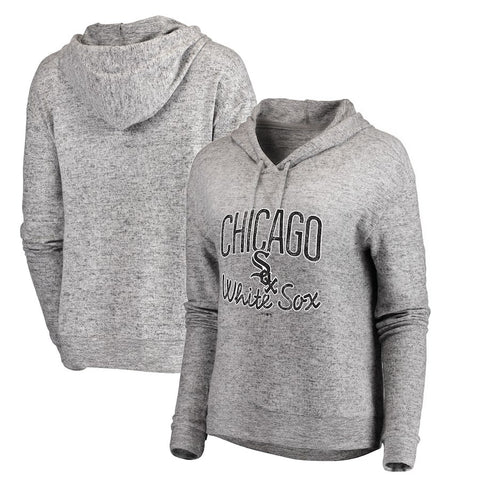 Chicago White Sox Let Loose by RNL Women's Cozy Collection Steadfast Pullover Hoodie - Heathered Gray