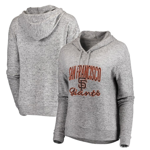 San Francisco Giants Let Loose by RNL Women's Cozy Collection Steadfast Pullover Hoodie - Heathered Gray