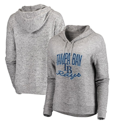 Tampa Bay Rays Let Loose by RNL Women's Cozy Collection Steadfast Pullover Hoodie - Heathered Gray