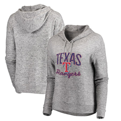 Texas Rangers Let Loose by RNL Women's Cozy Collection Steadfast Pullover Hoodie - Heathered Gray