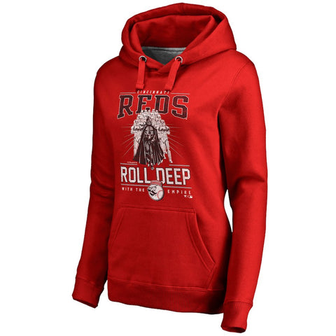 Cincinnati Reds   Women's Roll Deep with the Empire Pullover Hoodie - Red