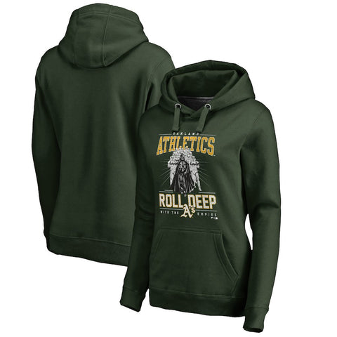 Oakland Athletics   Women's Roll Deep with the Empire Pullover Hoodie - Green