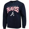Atlanta Braves Stitches Pullover Crew Sweatshirt