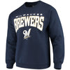 Milwaukee Brewers Stitches Pullover Crew Sweatshirt