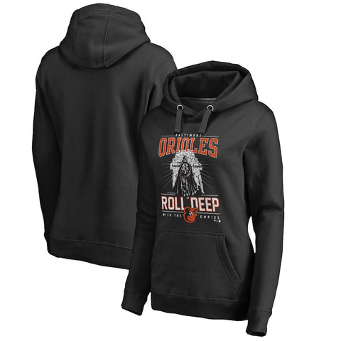 Baltimore Orioles   Women's Roll Deep with the Empire Pullover Hoodie - Black