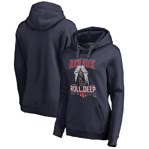 Boston Red Sox   Women's Roll Deep with the Empire Pullover Hoodie - Navy