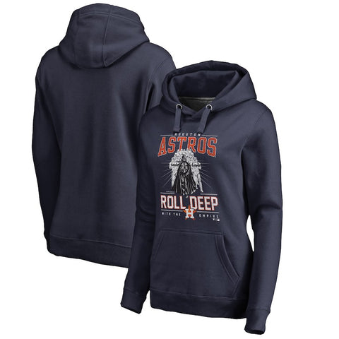 Houston Astros   Women's Roll Deep with the Empire Pullover Hoodie - Navy