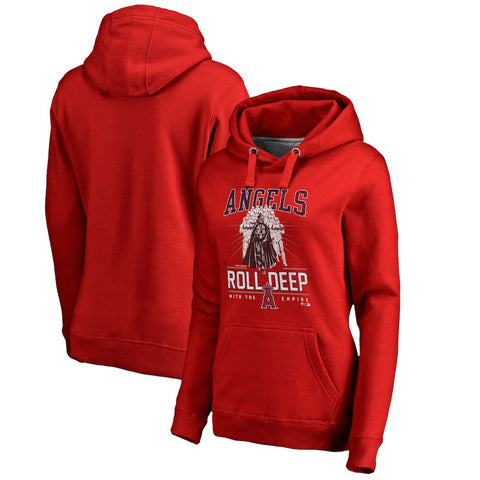 Los Angeles Angels   Women's Roll Deep with the Empire Pullover Hoodie - Red