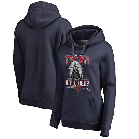 Minnesota Twins   Women's Roll Deep with the Empire Pullover Hoodie - Navy