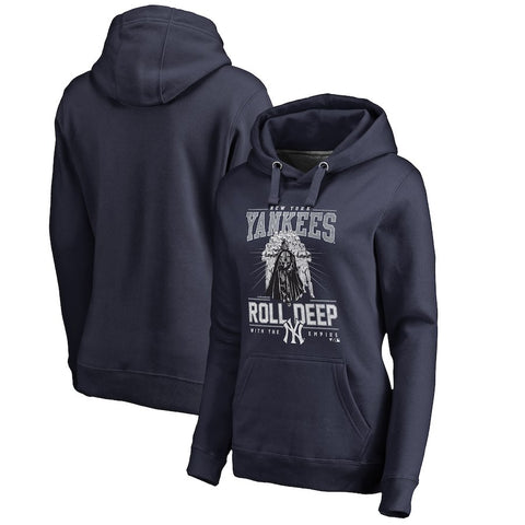New York Yankees   Women's Roll Deep with the Empire Pullover Hoodie - Navy