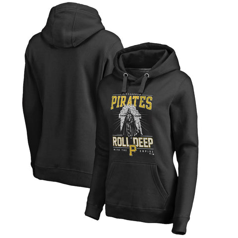Pittsburgh Pirates   Women's Roll Deep with the Empire Pullover Hoodie - Black