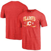 Calgary Flames   Vintage Collection Line Shift Tri-Blend T-Shirt - Red