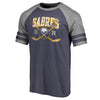 Buffalo Sabres   Vintage Collection Line Shift Tri-Blend Raglan T-Shirt - Navy