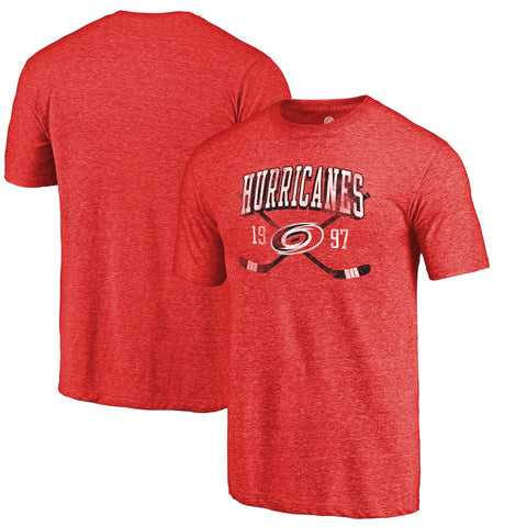 Carolina Hurricanes   Vintage Collection Line Shift Tri-Blend T-Shirt - Red