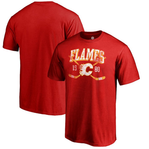 Calgary Flames   Vintage Collection Line Shift Big and Tall T-Shirt - Red