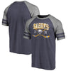 Buffalo Sabres   Vintage Collection Line Shift Tri-Blend Raglan T-Shirt - Navy