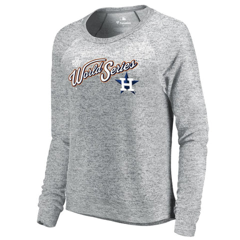 Houston Astros   Women's 2017 World Series Bound Big Inning Cozy Crewneck Raglan Sweatshirt - Heathered Gray