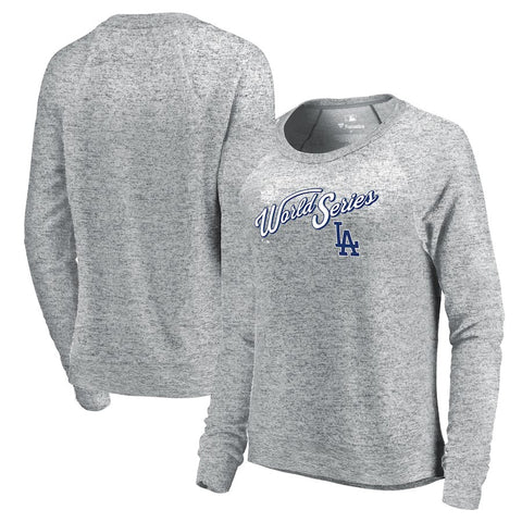 Los Angeles Dodgers   Women's 2017 World Series Bound Big Inning Cozy Crewneck Sweatshirt