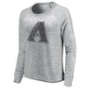 Arizona Diamondbacks Let Loose by RNL Women's Cozy Collection Plush Raglan Tri-Blend Sweatshirt - Ash
