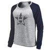 Houston Astros Let Loose by RNL Women's Cozy Collection Plush Raglan Tri-Blend Sweatshirt - Ash