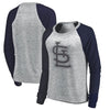 St. Louis Cardinals Let Loose by RNL Women's Cozy Collection Plush Raglan Tri-Blend Sweatshirt - Ash