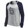 St. Louis Cardinals Let Loose by RNL Women's Cozy Collection Plush Raglan Tri-Blend Sweatshirt - Ash