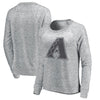 Arizona Diamondbacks Let Loose by RNL Women's Cozy Collection Plush Raglan Tri-Blend Sweatshirt - Ash