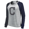Cleveland Indians Let Loose by RNL Women's Cozy Collection Plush Raglan Tri-Blend Sweatshirt - Ash