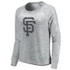 San Francisco Giants Let Loose by RNL Women's Cozy Collection Plush Raglan Tri-Blend Sweatshirt - Ash