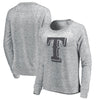 Texas Rangers Let Loose by RNL Women's Cozy Collection Plush Raglan Tri-Blend Sweatshirt - Ash