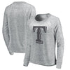 Texas Rangers Let Loose by RNL Women's Cozy Collection Plush Raglan Tri-Blend Sweatshirt - Ash