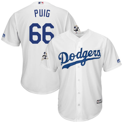 Yasiel Puig Los Angeles Dodgers Majestic 2017 World Series Bound Cool Base Player Jersey