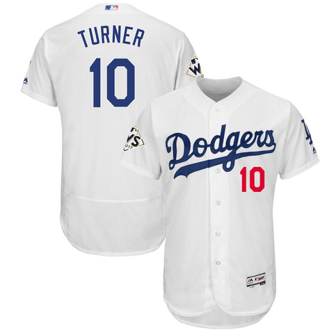 Justin Turner Los Angeles Dodgers Majestic 2017 World Series Bound Flex Base Player Jersey